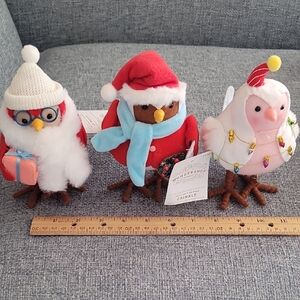 Target 2023 Wondershop Holiday Bird Plush Trio - Red, White, Brown